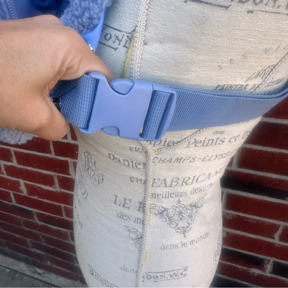 Cozy Blue Sherpa Crossbody Bag